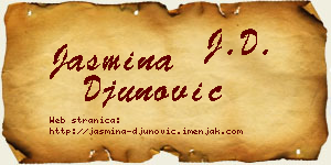 Jasmina Đunović vizit kartica